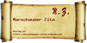 Marschauser Zita névjegykártya